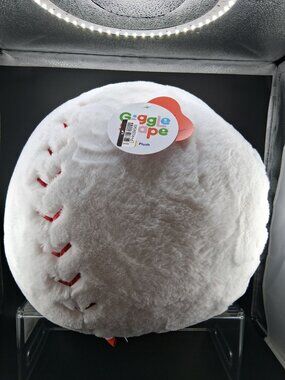 Giggle N Go Large Plush Baseball Toy White & Red Design